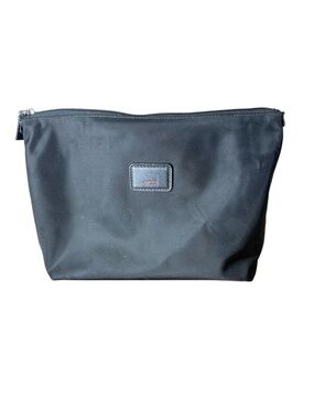 TUMI Black Nylon Zipper Pouch Cosmetics Toiletry Bag Travel